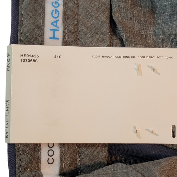 Haggar Cool 18 Pro Expandable Waist Active Outdoor Navy Golf Shorts Men's 42 - Picture 10 of 14